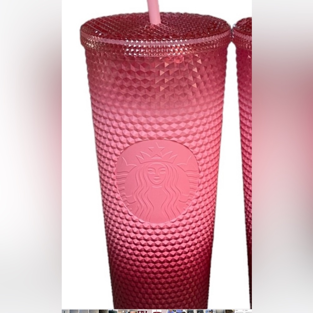 NWT Starbucks tumbler in Waxberry, pink ombré studded, venti